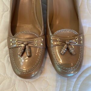 Stuart Weitzman Gold Tassel Heels